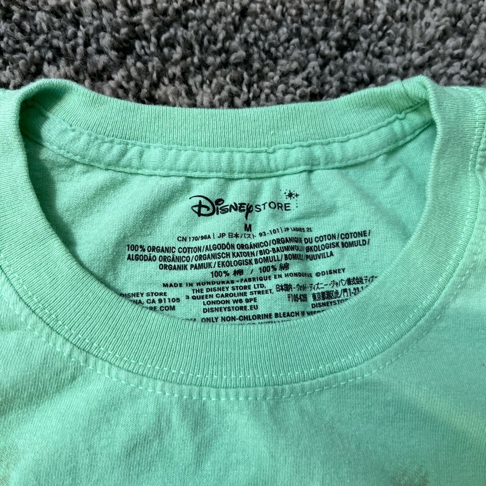 Ladies Disney Tinker Bell Mint Green and Gold T-Shirt Disney Store Size Medium - Picture 3 of 3